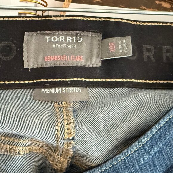 Torrid Bombshell Flare High-Rise Dark Wash Jeans - Size 10R - Picture 7 of 11